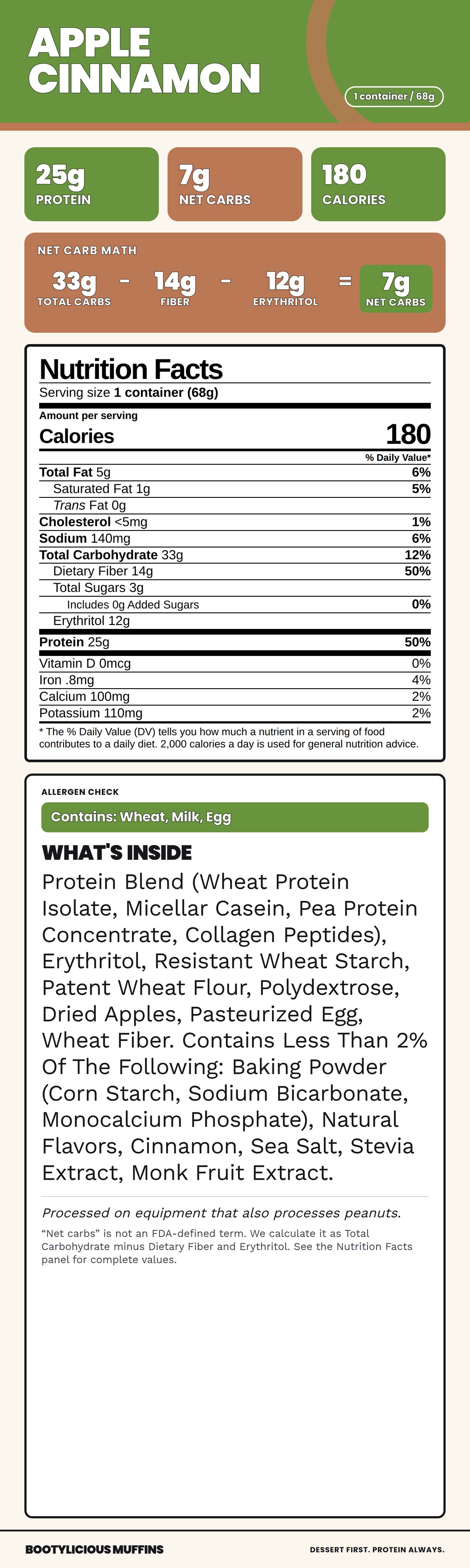 Apple Cinnamon Nutrition Facts and ingredients