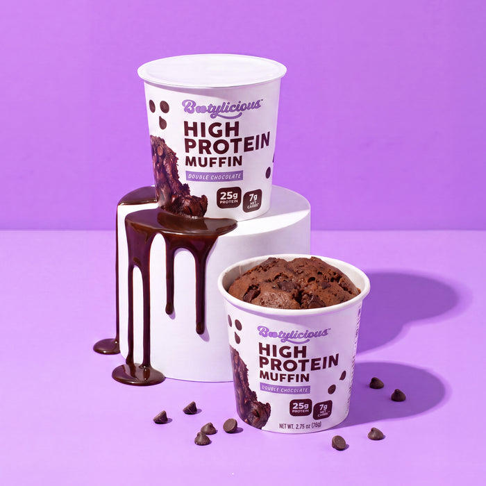 Double Chocolate Protein Muffins