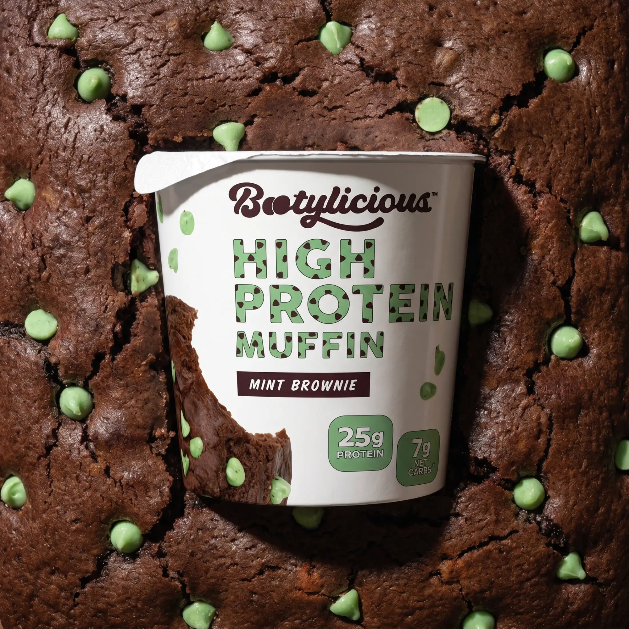 Mint Brownie Protein Muffins