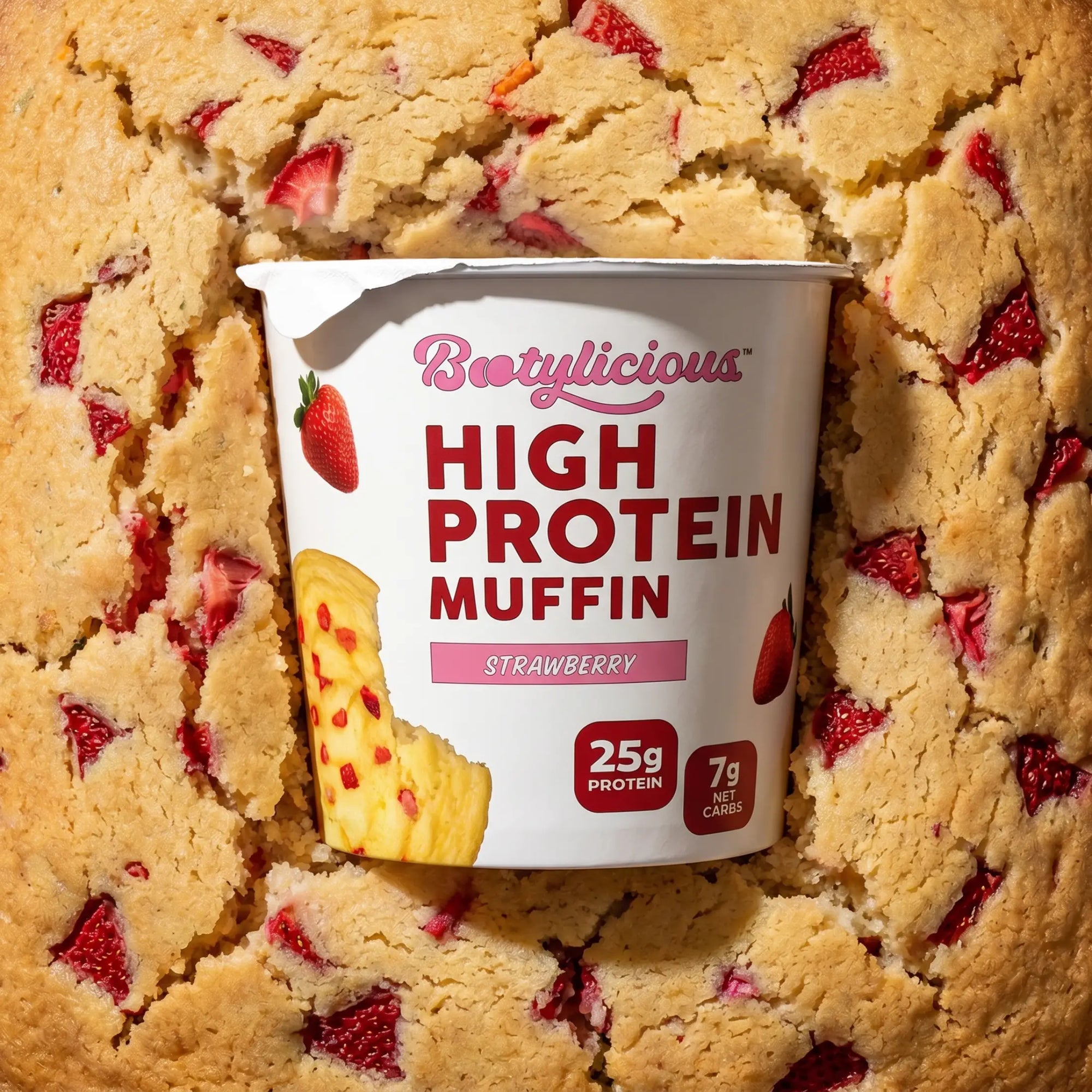Strawberry Protein Muffins