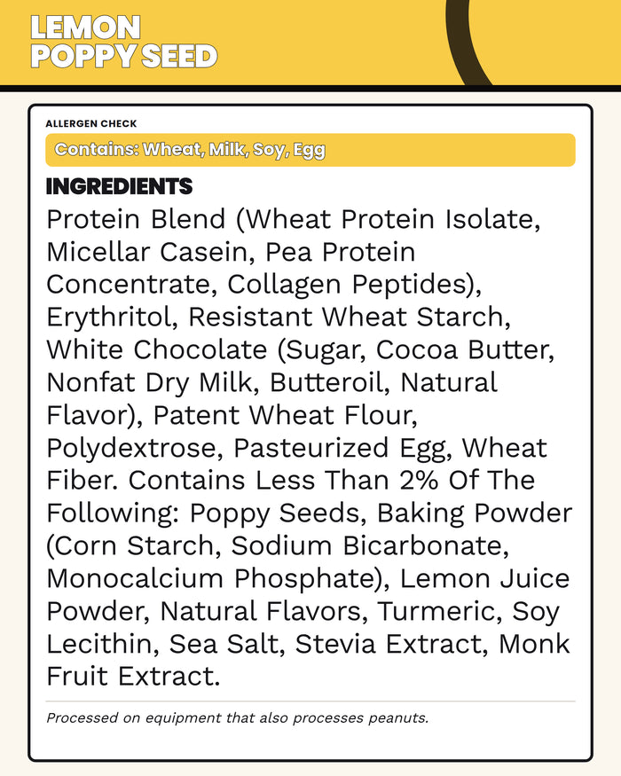 Lemon Poppy Seed Protein Muffins